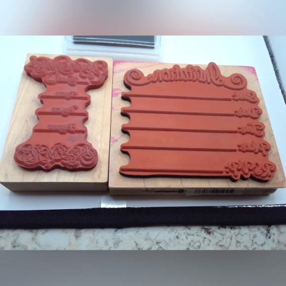 Lot of 2 You're Invited  RSVP Rubber Stamp Set + Ink Pad - Picture 4 of 7